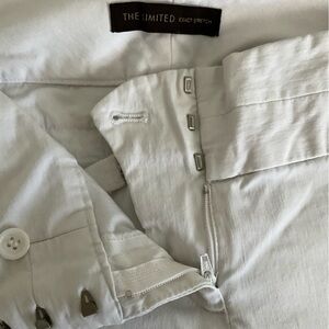 THE LIMITED low rise white linen dress pant